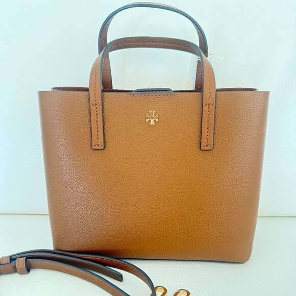 NWT TORY BURCH CROSSBODY SMALL TOTE SATCHEL CORTADO LEATHER - Picture 1 of 7